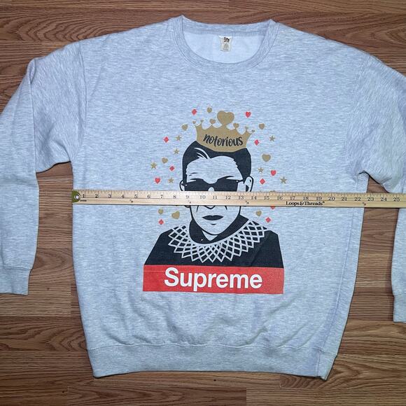 Notorious Supreme Ruth Bader Ginsburg RBG Sweatshirt | L | RARE Parody Graphic - Picture 4 of 8